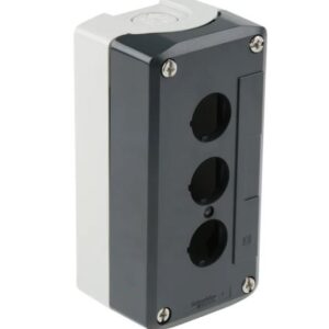 Boîtier de station de commande Schneider Electric Gris Harmony XALD, en Polycarbonate, 3 découpes, Ø 22 mm