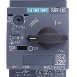 Disjoncteur de protection moteur 3RV2 Siemens, 690V 2.2A, 3.2 A 60 °C -20 °C