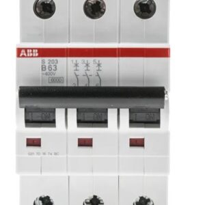 Disjoncteur miniature System Pro M Compact S200, 63A ABB 3 pôles Type B 400V c.a., pouvoir de coupure 6 kA