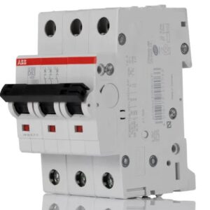 Disjoncteur miniature System Pro M Compact S200, 63A ABB 3 pôles Type D 440V c.a. 12 V c.c., pouvoir de coupure 6 kA