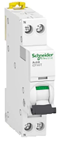 Disjoncteur miniature Acti9 Acti9 iDT40T, 25A Schneider Electric 1 pôles Type C, pouvoir de coupure 4.5 kA