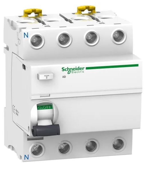Interrupteur Différentiel Schneider Electric, 4 pôles, Type c.a., 100A, 300 mA Acti9 Acti9 iID EN/IEC 61008-1