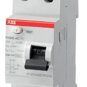 Interrupteur Différentiel ABB, 2 pôles, Type c.a., 63A a.c., 30 mA FH200 CE