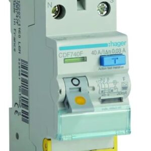 Interrupteur différentiel Hager, 2 pôles, Type F, 40A F, 30 mA Hager CDF EN 61008-1