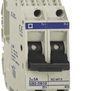 Disjoncteur thermique Schneider Electric, 10A, 2 pôles TeSyS GB2 TeSys Rail DIN