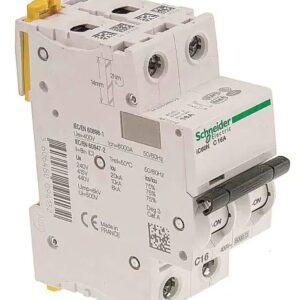 Disjoncteur miniature Acti9 IC60N, 25A Schneider Electric 2 pôles Type C 100V, 12 V, 130 V, 220 V, 240 V, 380 V, 400 V,