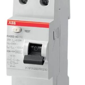 Interrupteur Différentiel ABB, 2 pôles, Type c.a., 25A a.c., 30 mA FH200 IEC/EN 61008, RoHS