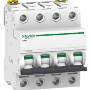 Disjoncteur miniature Acti9 IC60N, 40A Schneider Electric 4 pôles Type C 100V, 12 V, 130 V, 220 V, 240 V, 380 V, 400 V,