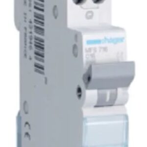 Coupe circuit électronique Hager, 16A, 1 canaux 253V 3 kA, MFS Type C Rail DIN
