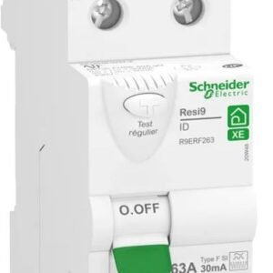 Interrupteur Différentiel Schneider Electric, 2 pôles, 63A F, 30 mA Resi9 R9 EN/IEC 61008