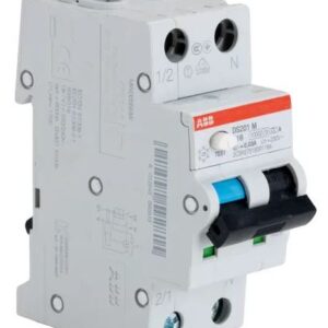 Disjoncteur différentiel magnéto-thermique ABB 2 pôles 16A, sensibilité 30 mA Type C System Pro M Compact