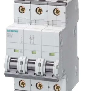 Disjoncteur miniature SENTRON 5SY6, 6A Siemens 3 pôles Type C 400V c.a., pouvoir de coupure 6 kA