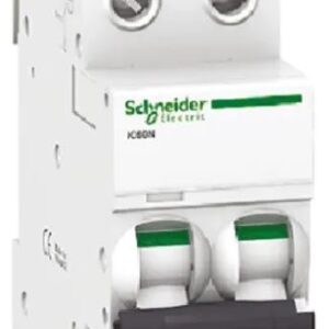 Disjoncteur miniature Acti9 Acti9 iC60, 50A Schneider Electric 2 pôles Type D 440V c.a. 144 V c.c., pouvoir de coupure