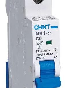Disjoncteur miniature NB1, 6A CHINT 1 pôles Type C 480V c.a. 480 V c.c., pouvoir de coupure 10 kA
