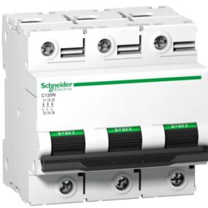 Disjoncteur miniature Acti9 Acti9 C120, 80A Schneider Electric 3 pôles Type C 440V c.a. 375 V c.c., pouvoir de coupure