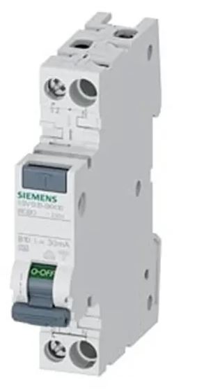 RCBO Siemens 2 pôles 2 A, sensibilité 30 mA