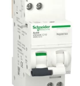 Disjoncteur différentiel magnéto-thermique Schneider Electric 1 pôles 10A, sensibilité 30 mA Type C Acti9