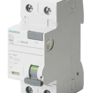 Interrupteur Différentiel Siemens, 2 pôles, Type A, 16A Type A, 10 mA SENTRON 5SV3 EAC, VDE, UKCA, CE, CCC