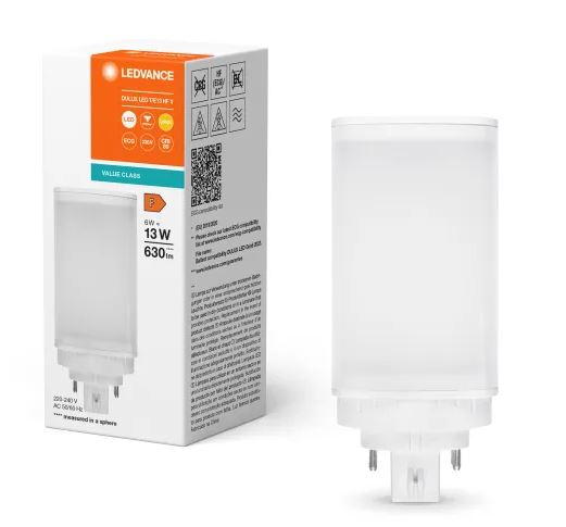 Ampoule LED LEDVANCE GX24Q-1, Blanc chaud DULUX, format Triangulaire