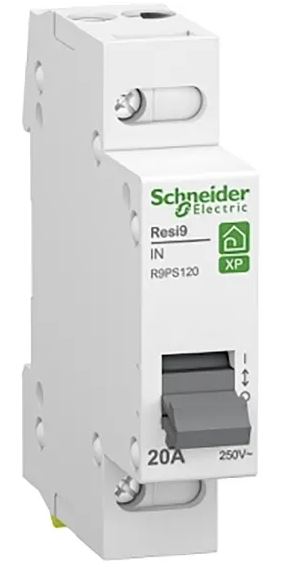 Disjoncteur miniature Resi9 Resi9 XP IN, 20A Schneider Electric 1 pôles 250V c.a., pouvoir de coupure 3 kA