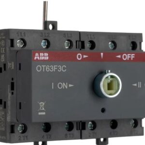 Commutateur inverseur ABB OT, 3, pôles, Embase, IP20, 0A