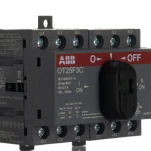 Commutateur inverseur ABB OT, 3, pôles, Embase, IP20, 0A