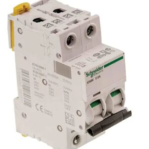 Disjoncteur miniature Acti9 IC60N, 1A Schneider Electric 2 pôles Type C 100V, 12 V, 130 V, 220 V, 240 V, 380 V, 400 V,