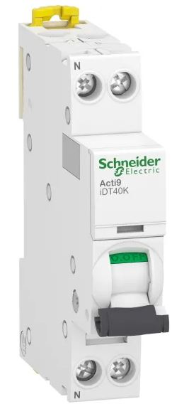 Disjoncteur miniature Acti9 Acti9 iDT40K, 2A Schneider Electric 1 pôles Type C 230V c.a., pouvoir de coupure 4500 A