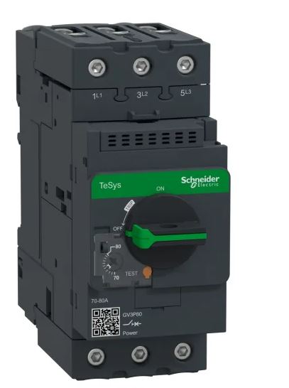 Disjoncteur thermique Schneider Electric, 80A, 3 pôles TeSyS GV TeSys Rail DIN