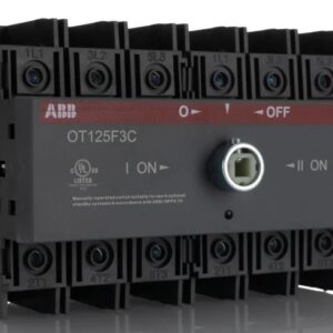 Commutateur inverseur ABB OT, 3, pôles, Embase, IP20, 0A