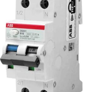 Disjoncteur différentiel magnéto-thermique ABB 2 pôles 25A, sensibilité 30 mA Type C System Pro M Compact