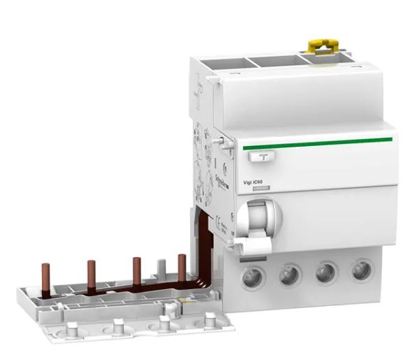 Dispositif à courant résiduel Schneider Electric, 4 pôles, Type A-SI, 63A A-SI, 30 mA Acti9 A9V EN/IEC 61008-1 EN/IEC