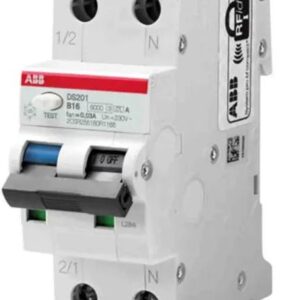 Disjoncteur différentiel magnéto-thermique ABB 2 pôles 6A, sensibilité 300 mA Type B System Pro M Compact