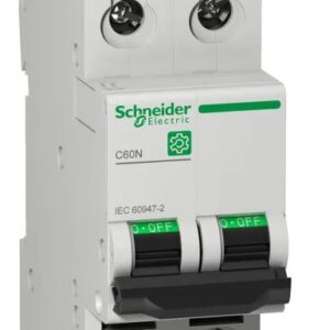 Disjoncteur miniature Multi9 C60N, 32A Schneider Electric 2 pôles Type C 240V c.a. 125 V c.c., pouvoir de coupure 20 kA