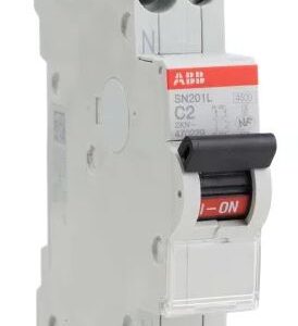 Disjoncteur miniature SN201L SN201, 2A ABB 1 pôles Type C 230V c.a., pouvoir de coupure 4.5 kA