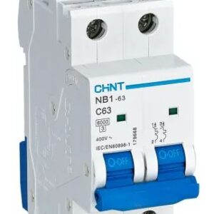 Disjoncteur miniature NB1, 63A CHINT 2 pôles Type C 480V c.a. 480 V c.c., pouvoir de coupure 10 kA