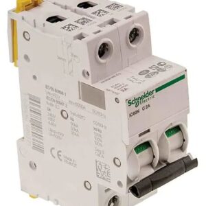 Disjoncteur miniature Acti9 Acti9 iC60, 1A Schneider Electric 2 pôles Type D 100V, 12 V, 130 V, 220 V, 240 V, 380 V, 400