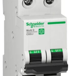 Disjoncteur miniature Multi9 Multi9, 16A Schneider Electric 2 pôles Type D 125 V c.c., pouvoir de coupure 14 kA