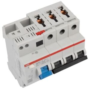 Disjoncteur différentiel magnéto-thermique ABB 3 pôles 16A, sensibilité 30 mA Type C System Pro M Compact