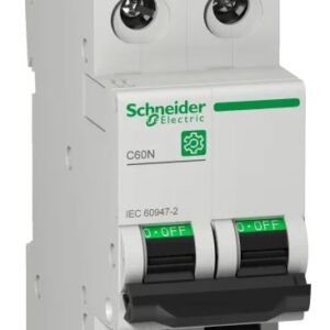 Disjoncteur miniature Multi9 C60N, 16A Schneider Electric 2 pôles Type C 125 V c.c., pouvoir de coupure 10 kA
