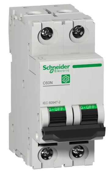 Disjoncteur miniature Multi9 C60N, 16A Schneider Electric 2 pôles Type C 125 V c.c., pouvoir de coupure 10 kA