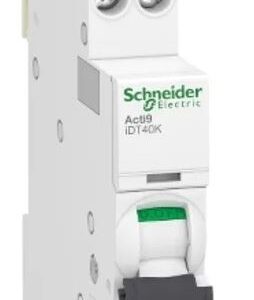 Disjoncteur miniature Acti9 Acti9 iDT40K, 40A Schneider Electric 1 pôles Type C 230V c.a., pouvoir de coupure 4500 A