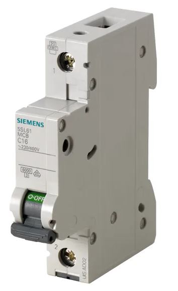 Disjoncteur miniature SENTRON 5SL, 4A Siemens 1 pôles Type B 400V c.a. 72 V c.c., pouvoir de coupure 6 kA