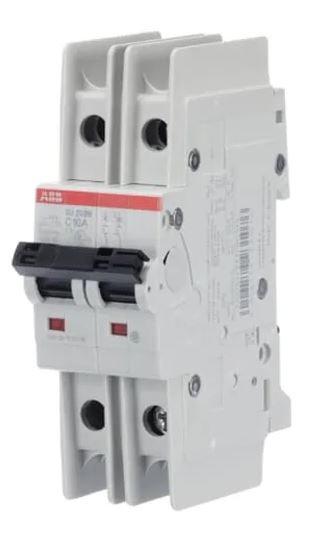 Disjoncteur SU200 M SU200 M, 10A ABB 2 pôles Type C 440V c.a. 96 V c.c., pouvoir de coupure 15 kA