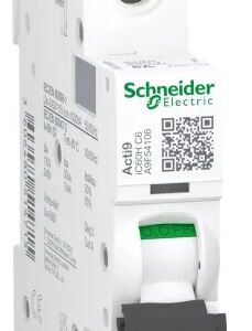 Disjoncteur miniature Acti9 iC60H, 6A Schneider Electric 1 pôles Type C 100V, 12 V, 133 V, 220 V, 240 V, 60 V 72 V c.c.,