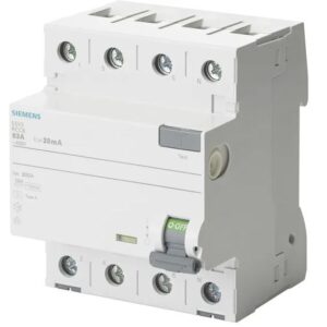 Interrupteur Différentiel Siemens, 4 pôles, Type A, 40A Type A, 300 mA SENTRON 5SV3 CE, EAC, CCC, UKCA, VDE