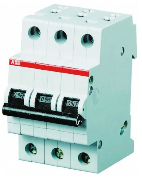 Disjoncteur miniature System Pro M Compact S200M, 32A ABB 3 pôles Type D 400V c.a. 125 V c.c., pouvoir de coupure 10 kA