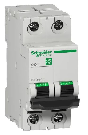 Disjoncteur miniature Multi9 C60N, 10A Schneider Electric 2 pôles Type C 125 V c.c., pouvoir de coupure 10 kA