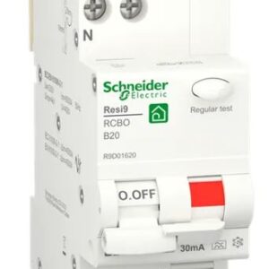Disjoncteur différentiel magnéto-thermique Schneider Electric 1 pôles 20A, sensibilité 30 mA Type B Resi9