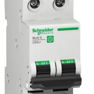 Disjoncteur miniature Multi9 Multi9, 1A Schneider Electric 2 pôles Type C 125 V c.c., pouvoir de coupure 14 kA
